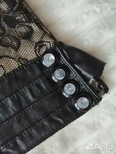 Перчатки женские кружевные тёплые