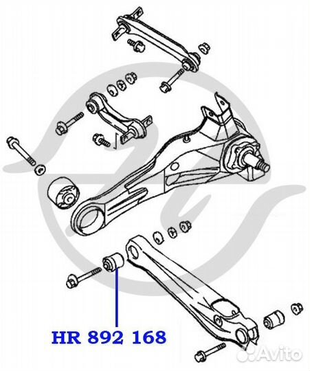 Сайлентблок прав / лев перед mitsubishi HR892168