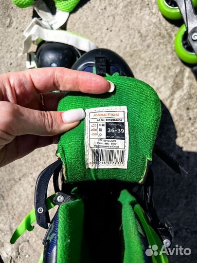 Роликовые коньки размер 36-39