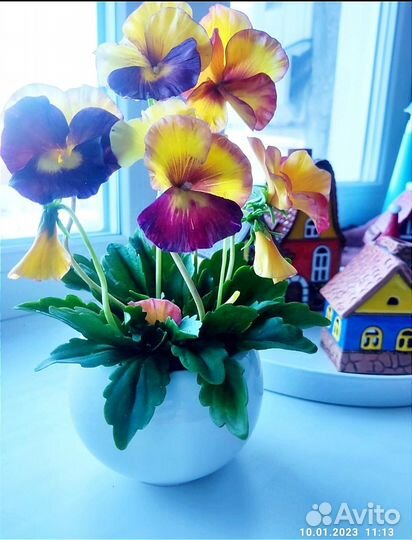 Цветы ручной работы, полимерная глина