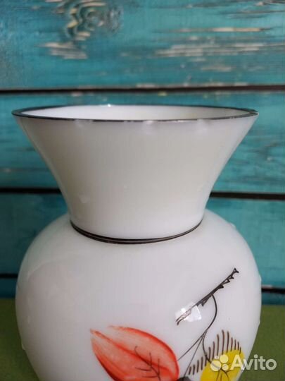 Ваза молочное стекло СССР