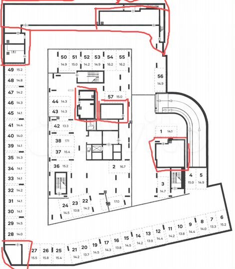 Машиноместо, 15 м²