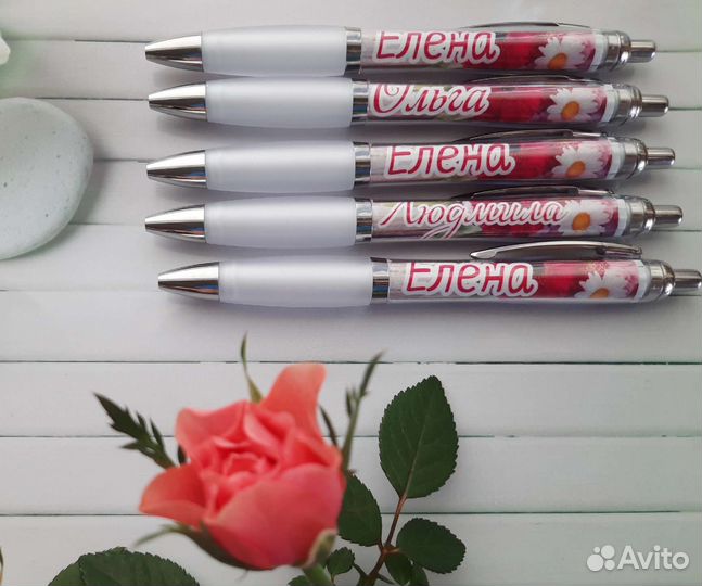 Именные ручки, линейки, закладки