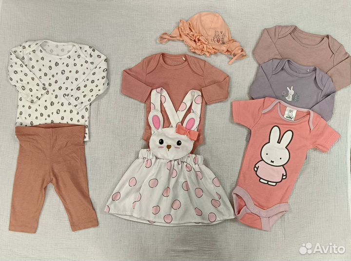 Пакет вещей летних на новорожденную девочку 56-62