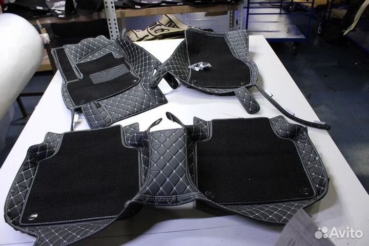 3Д коврики из экокожи не Китай 3D