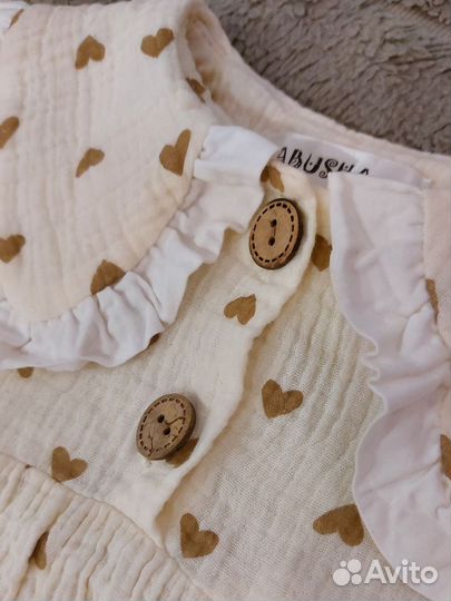 Муслиновое платье для девочки 80