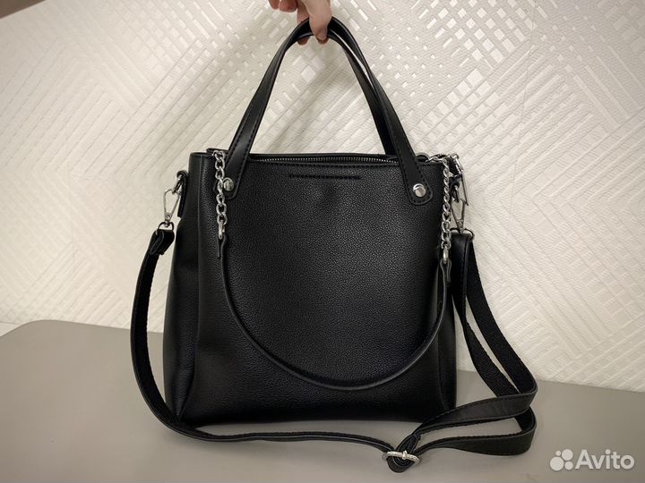 Сумка Makoli тоут / шоппер через плечо (черная)