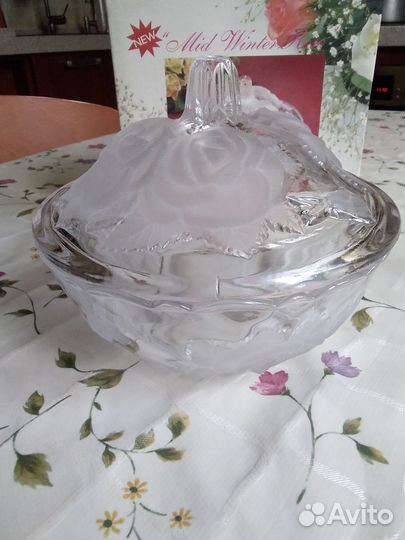 Вазочка конфетница стекло