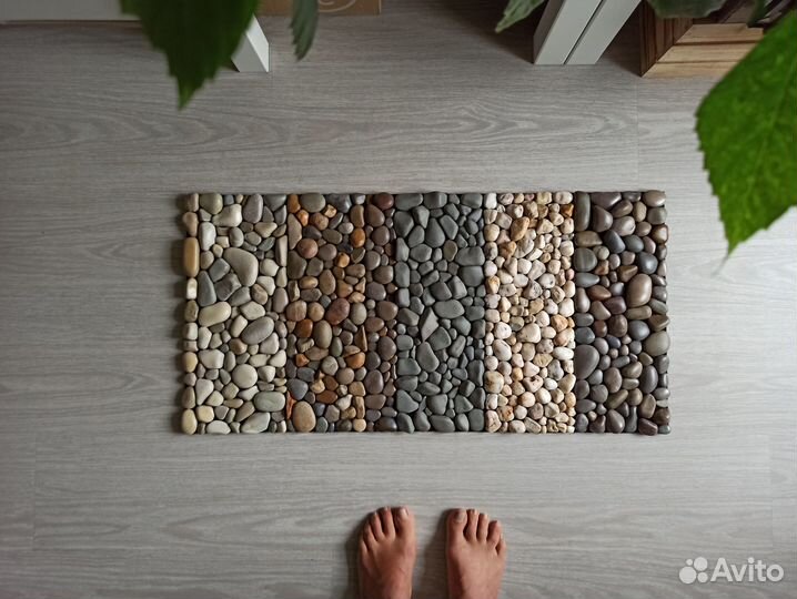 Авторские массажные коврики из гальки