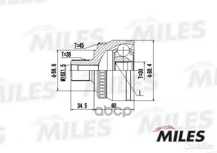 ШРУС наружный audi A4/VW passat 2.3-2.8 96-01 (с