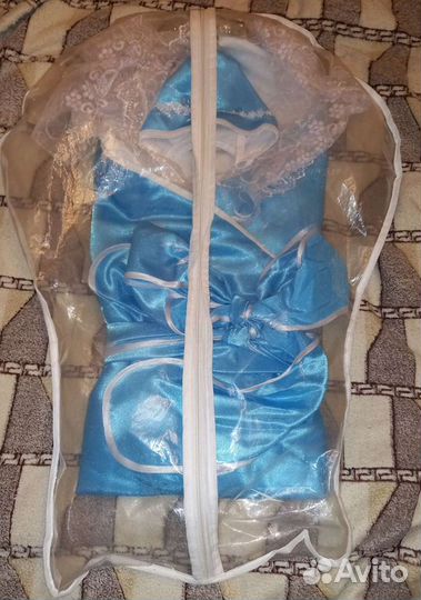 Конверт на выписку голубой весна, осень