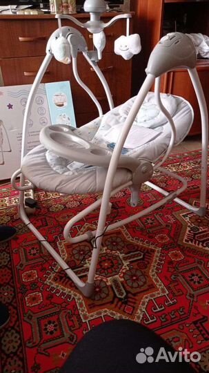 Детские электронные качели шезлонг