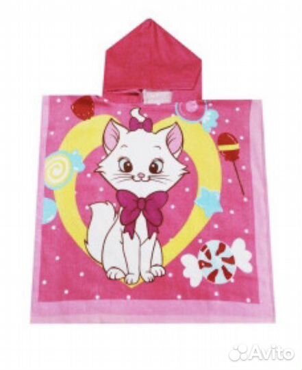 Пончо махровое новое 3-8 лет