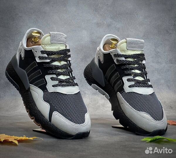 Adidas nite jogger светло серые разм. 45