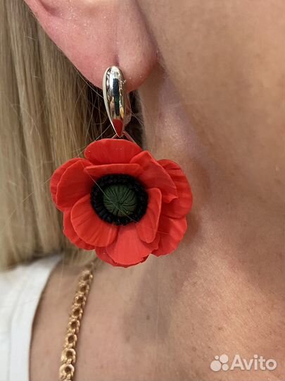 Серьги маки