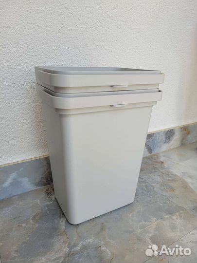 Контейнер икеа холлбар, 10 л, светло-серый