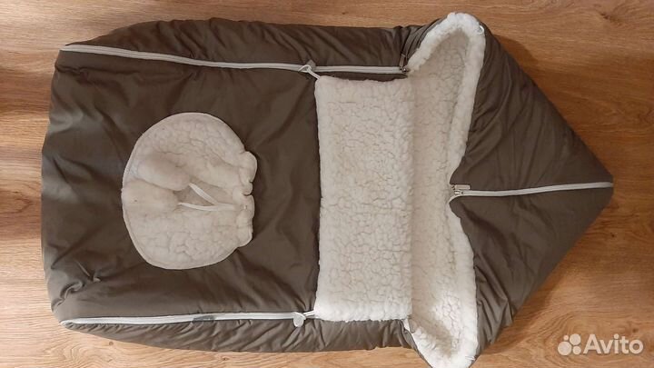 Конверт в коляску, в санки на меху
