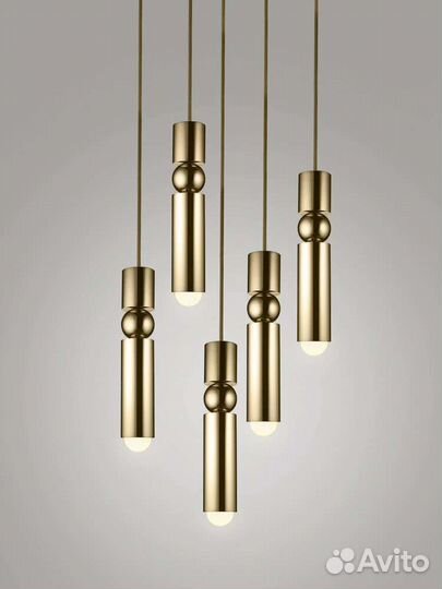 Светильник подвесной новый в упак. матовое золото