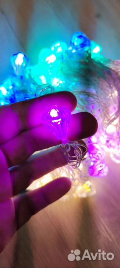 Светодиодная гирлянда кристаллы 40 Led 220v