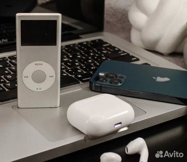 Наушники Airpods Pro (шум) премиум класс + чехол