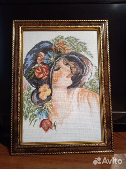 Картина вышитая крестом ручная работа
