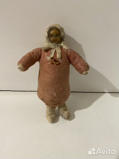 Елочная игрушка из папье-маше Девочка СССР