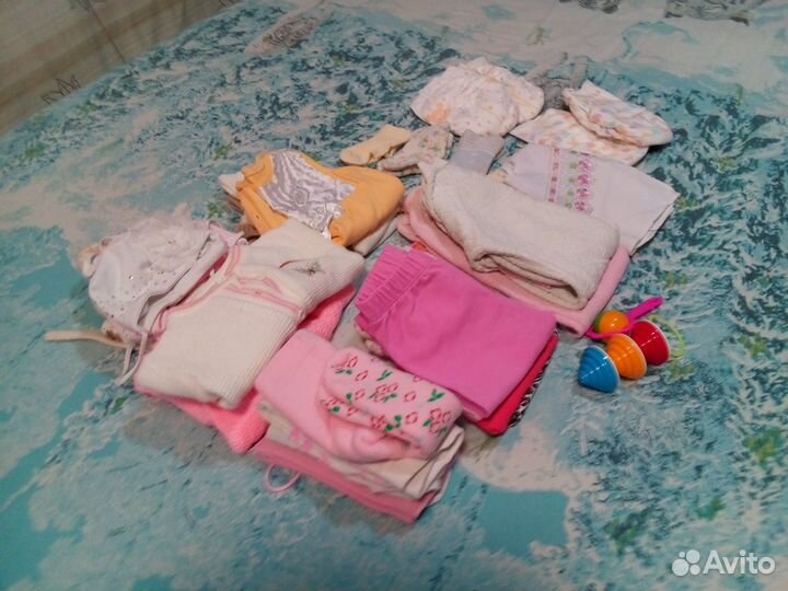 Вещи пакетом для новорожденной дев 0-4мес. 34 вещи