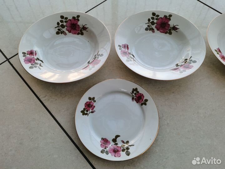 Тарелки 6 шт 1970 годы made in Poland Польша