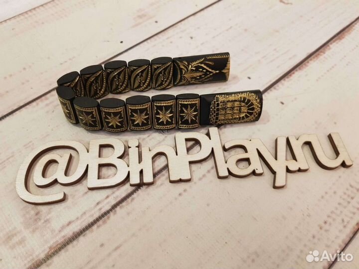 Чётки Перекидные 11 бус Свеча/Решётка чёрный