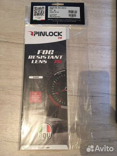 Пинлок (pinlock) для шлема AGV. Corsa, pista, velo