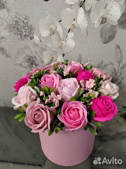 Букет из 15-ти мыльных роз