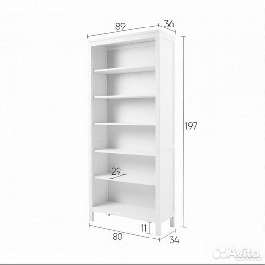 Стеллаж шкаф IKEA hemnes / икеа хэмнес (широкий)