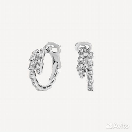 Роскошные серьги Bulgari, коробка фирменная