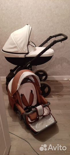 Коляска 2 в 1 эко кожа