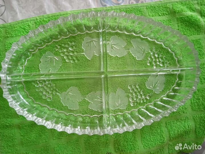 Поднос хрусталь