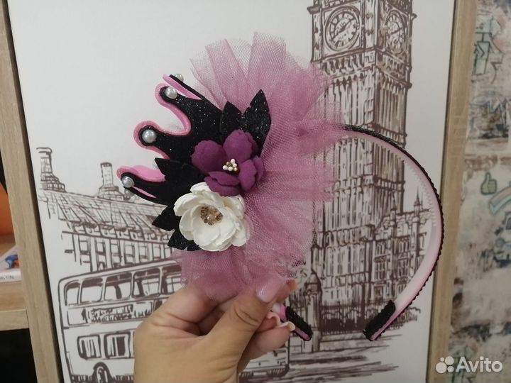 Ободок для волос ручной работы