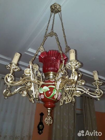 Люстра старинная бронза