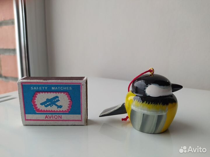 Синица статуэтка игрушка новогодняя