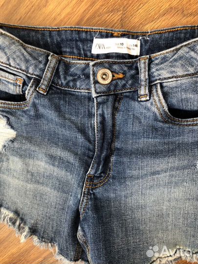 Шорты джинсовые Зара, рост 140