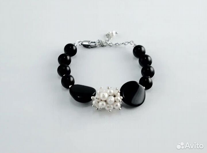 Браслет и серьги из натуральных камней