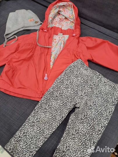 Комплект ветровка шапка 86 92 на осень для девочки