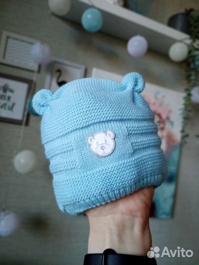 Шапочка для мальчика на весну 36-40