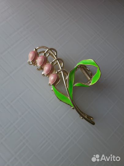 Заколка-краб для волос металлическая