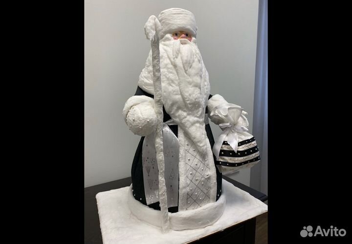 Большой Дед Мороз из ваты под ёлку, 49см