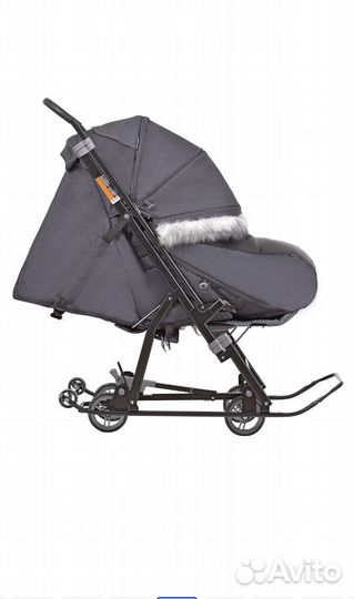 Санки коляска с большими колесами