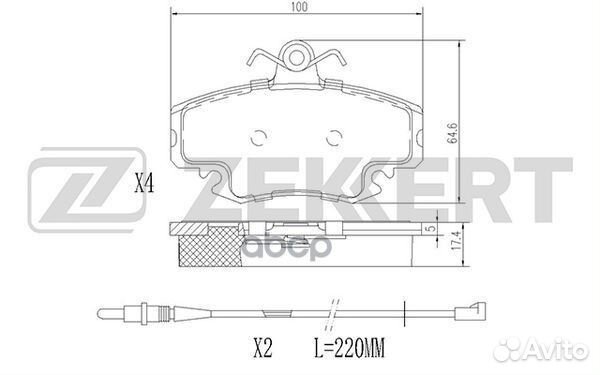 Колодки торм. диск. передн. с датчиком Renault