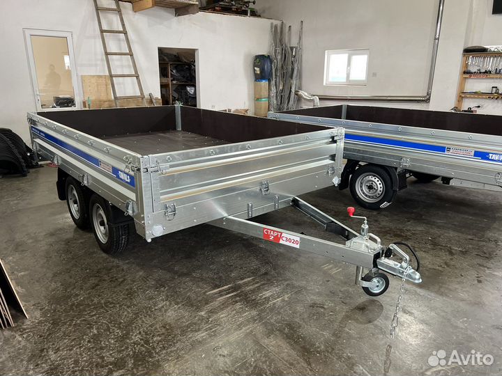 Прицеп оцинк. усиленный 2х осн 3.0х2.0 Tavials