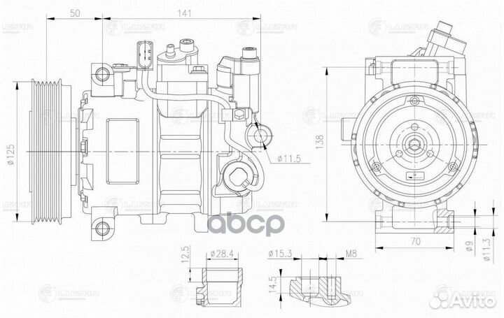 Компрессор кондиц. для а/м Audi A4 (B7) (04) /A8