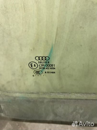 Стекло двери задней левой Audi A6 (C6 4F) Allroad
