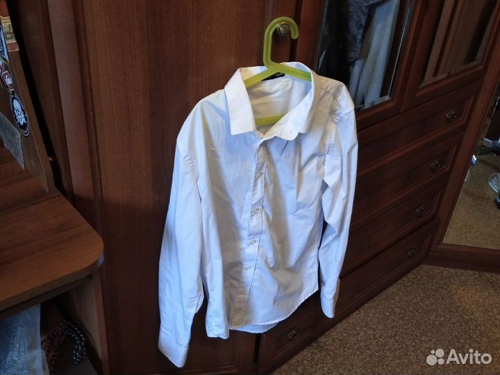 Рубашка белая детская размер 46 S для школы